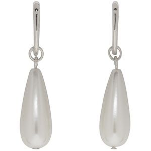 Sophie Bihari Silver faux pearl earrings